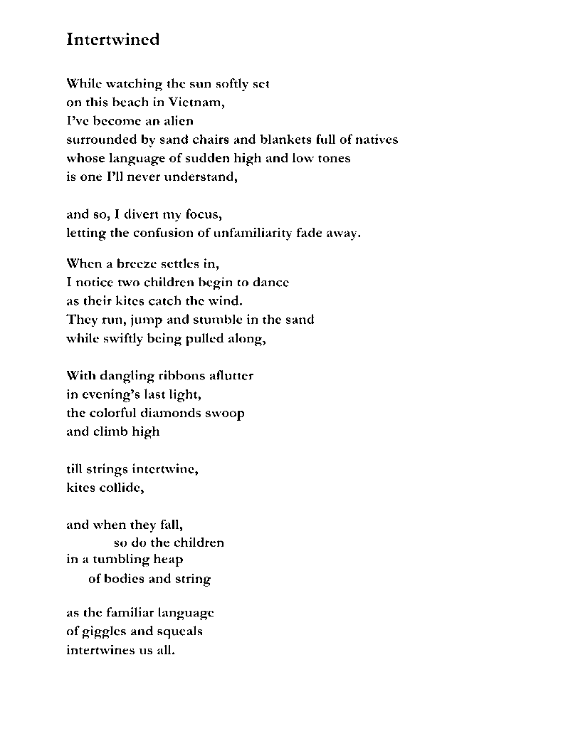 Intertwined, a Poem by CT Poet Joan Kantor